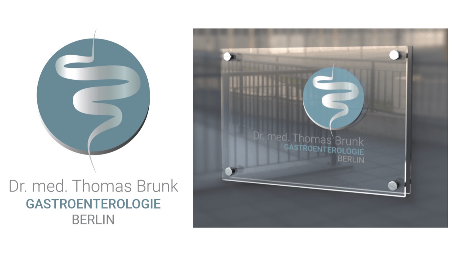 Dr. Brunk Logo und Praxisschild
